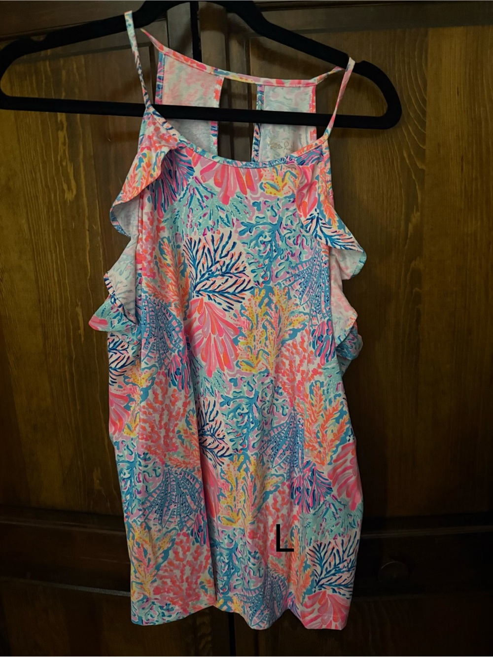 Lilly Pulitzer Multicolor Coral Reef Print Ruffle Tank